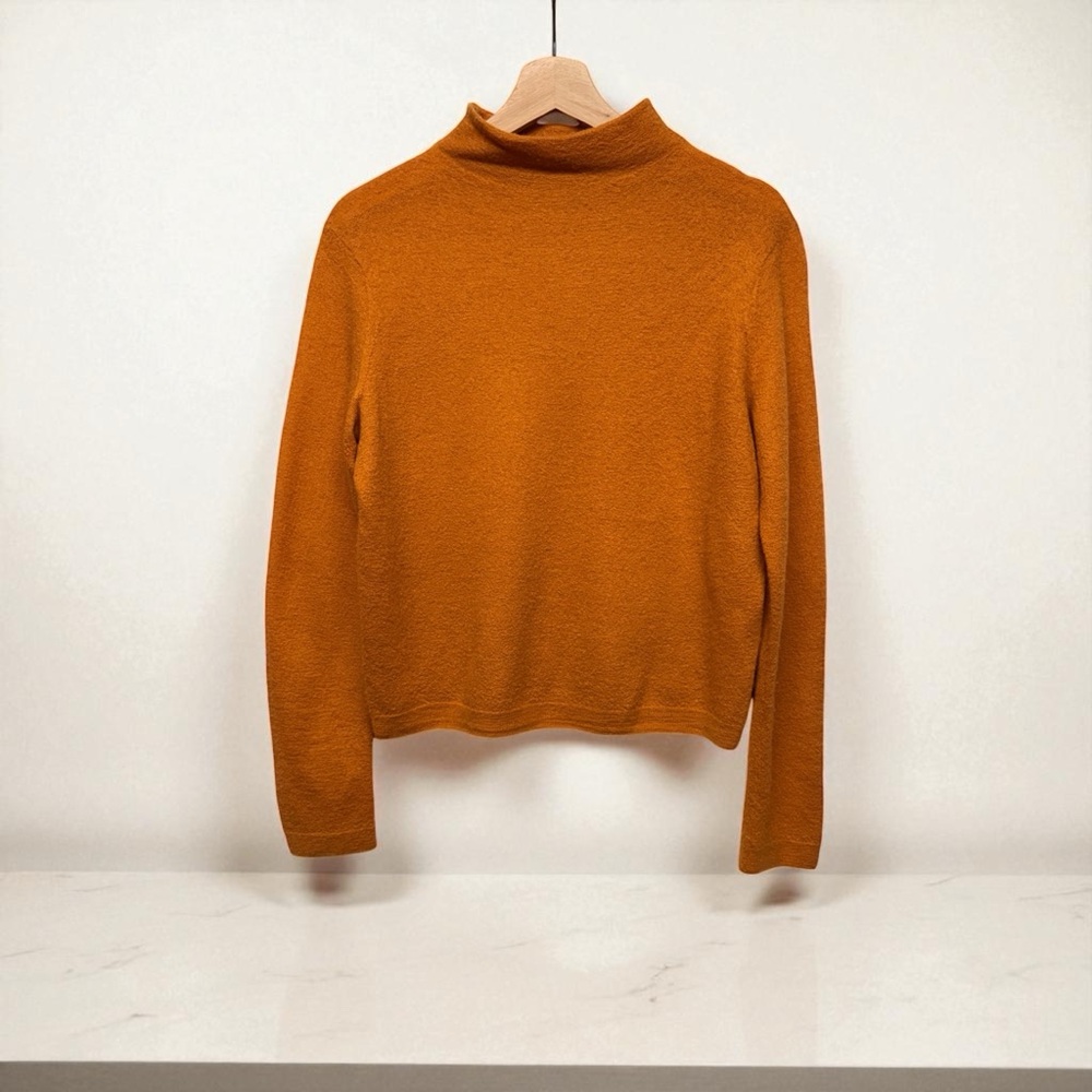 Vince Cowl Neck Sweater in Warm Orange